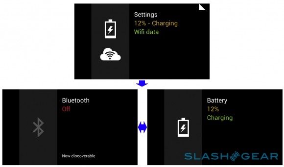 google glass interface cards, battery, bluetooth
