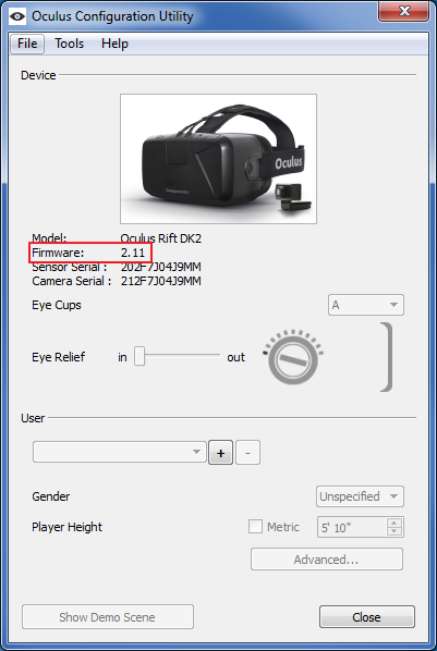 How To Update Oculus Rift Dk2 Firmware Road To Vr
