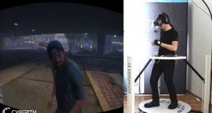 Watch 2 Players Take on GTA V with Cyberith Virtualizer Treadmills in Virtual Reality