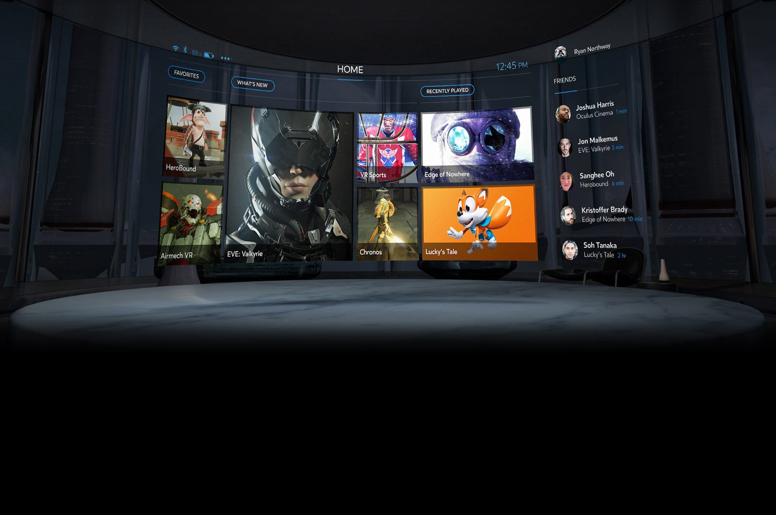 Как установить игры на oculus. Интерфейс VR игры. Меню в ВР играх. Интерфейс меню игры VR. Oculus Home.