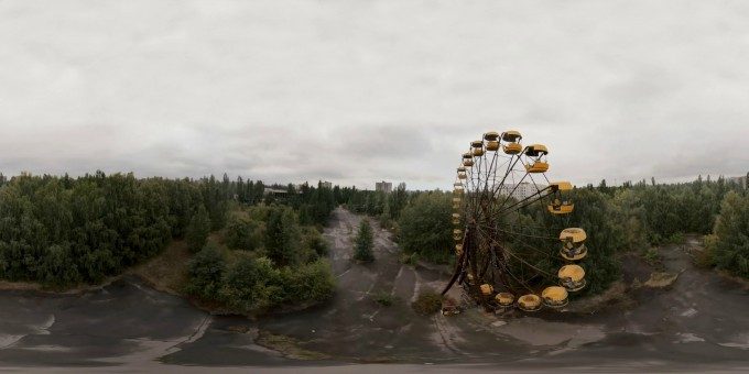 a ghostly fairground in the abandoned Exclusion Zone surrounding Pripyat
