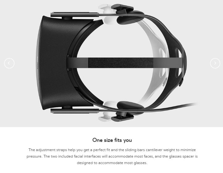 facial interface oculus rift
