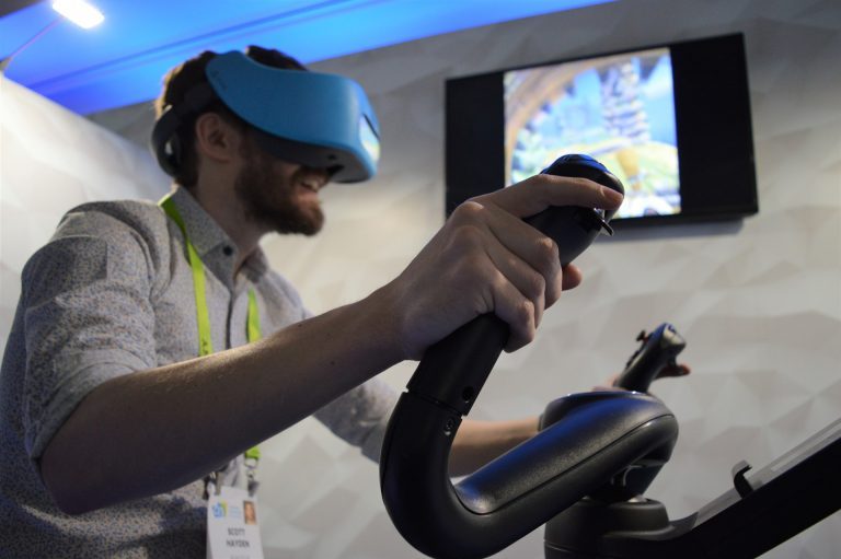 indoor bike trainer virtual reality