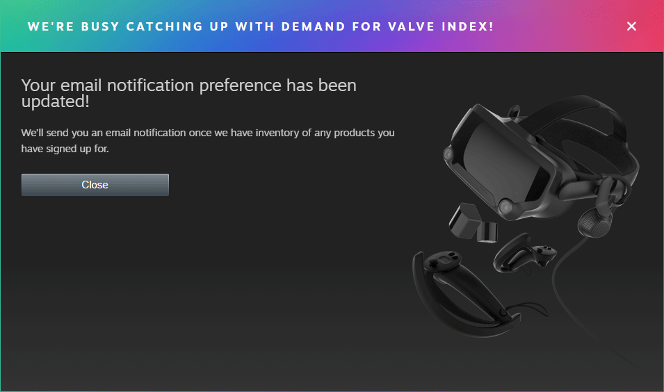 valve index sale