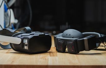 Meta 'Butterscotch' varifocal prototype (left), 'Flamera' passthrough prototype (right) | Image courtesy Meta