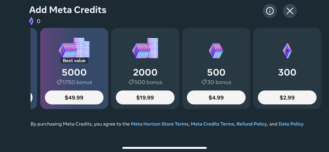 Meta Quietly Rolls Out ‘Horizon Worlds’ Premium Digital Currency in US, UK and Canada