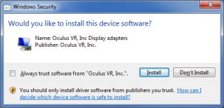 oculus display driver install