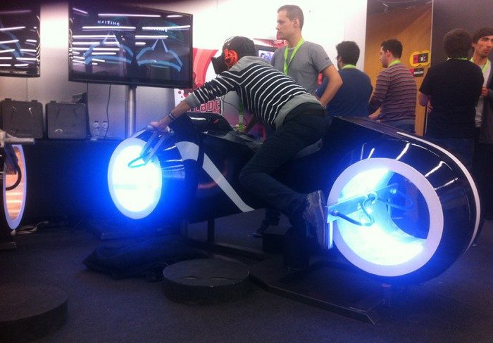 riftcycles tron light cycle virtual reality